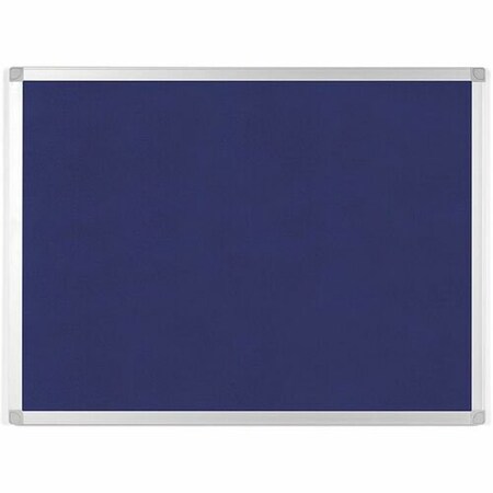 Bi-Silque MasterVision Ayda Blue Felt Bulletin Board, 18in X 24in, Aluminum Frame BVCFA02439214